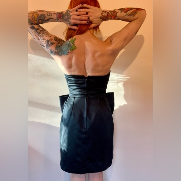 Vintage Strapless Nili Martin Black Bow Dress - Picture 3 of 7